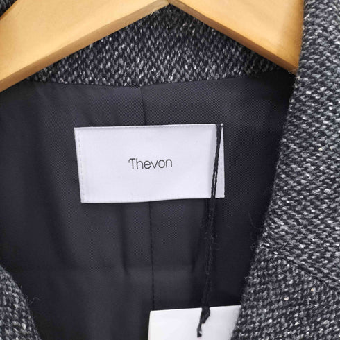 Thevon シルク混 ダブルブレスト ツイード ジャケット レディース JPN:0